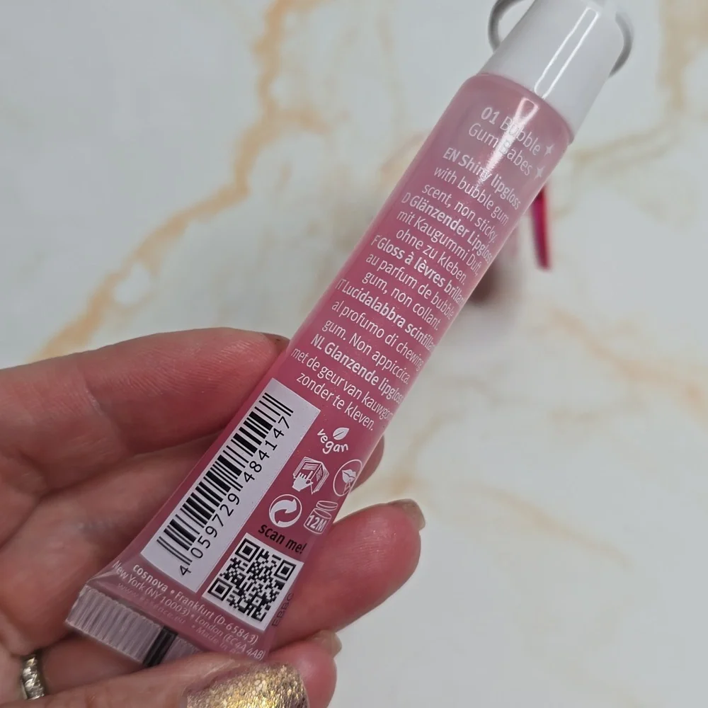 Essence Bubble Gum Pink Lip Gloss Bag Charm Neq